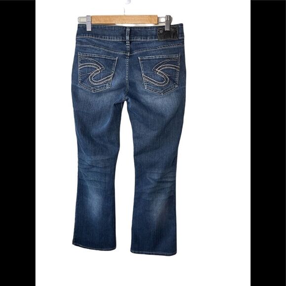 SILVER jeans dark Wash mid rise boot cut jeans - Picture 2 of 10